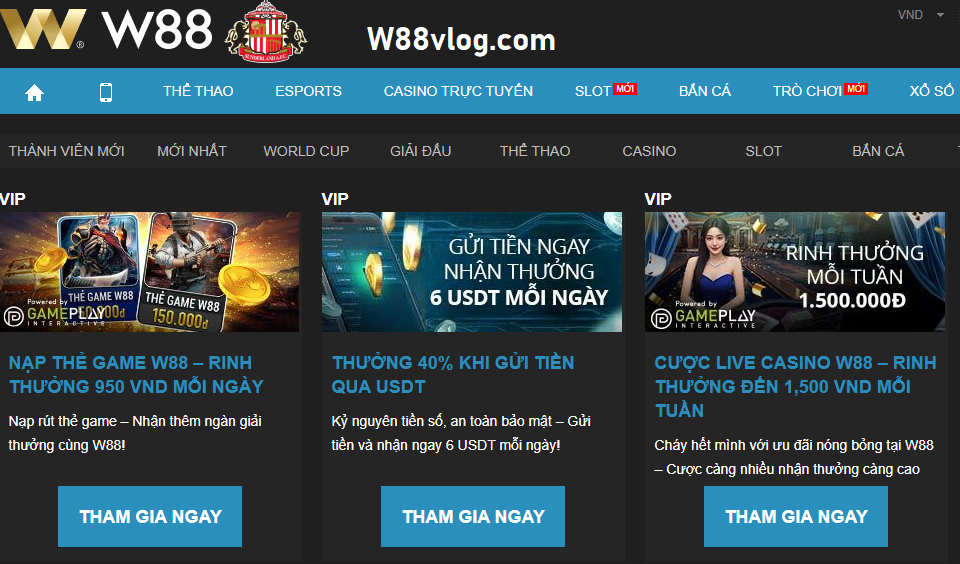 W88 Chương trình khuyến mãi lớn tại w88